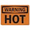 Signmission OSHA Warning Decal, Hot, 10in X 7in Decal, 10" W, 7" H, Landscape, Hot OS-WS-D-710-L-19676 - alternate 1